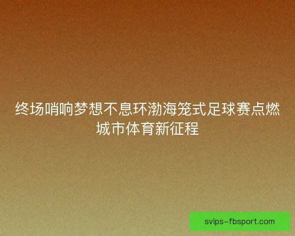 终场哨响梦想不息环渤海笼式足球赛点燃城市体育新征程